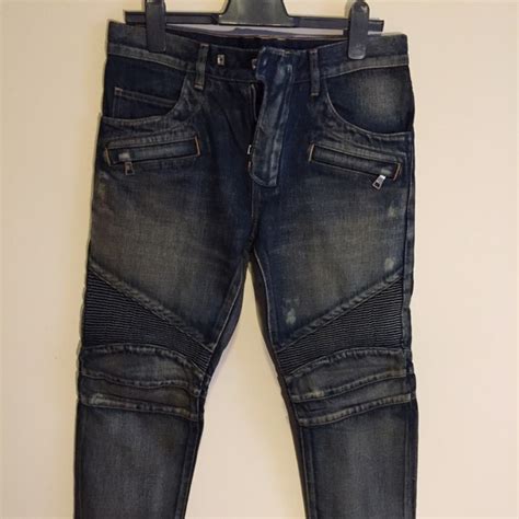 balmain biker pants replica|cheap authentic balmain jeans.